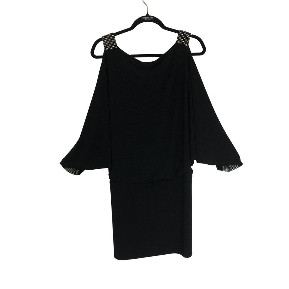 Betsy & Adam Cold Shoulder Dress With Rhinestone Accents Size 14 - Picture 8 of 8